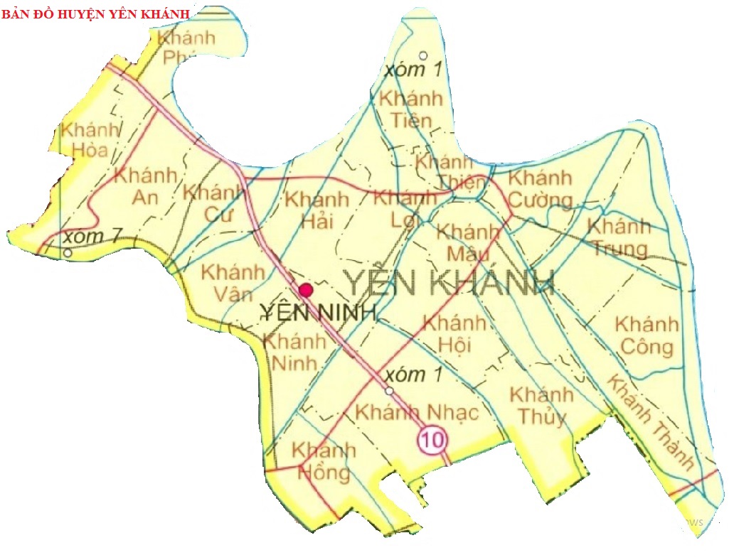 Bản đồ huyện Yên Khánh